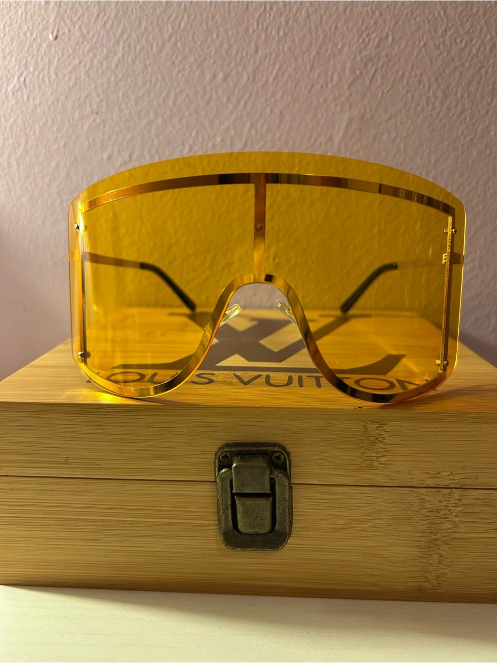 Yellow Oversized Shield VR-Style Eyewear